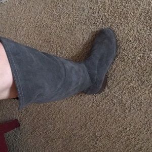 Lucky brand suede gray over the knee boots new 7.5